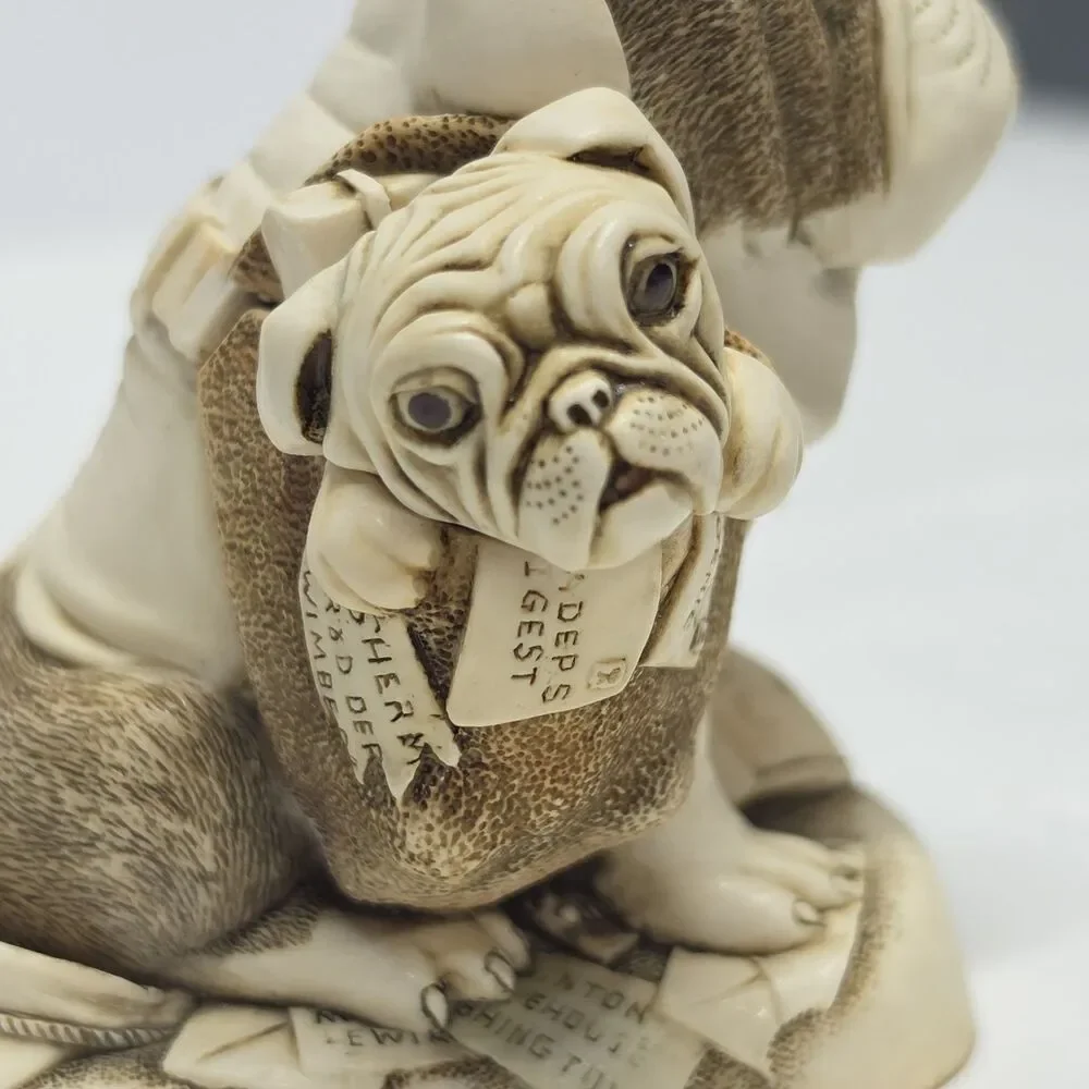 Harmony Kingdom Dead Ringer Infinity Version English Bulldog Figurine Box VTG 98